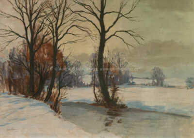  / Zima nad řekou / Gustav Macoun