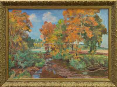 Jiří Hudeček - Podzim u potoka