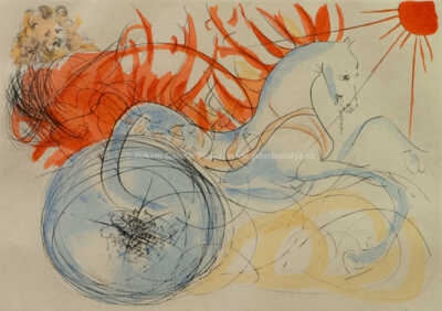  / Eliáš (Helios) ve svém ohnivém kočáře / Salvador Dalí