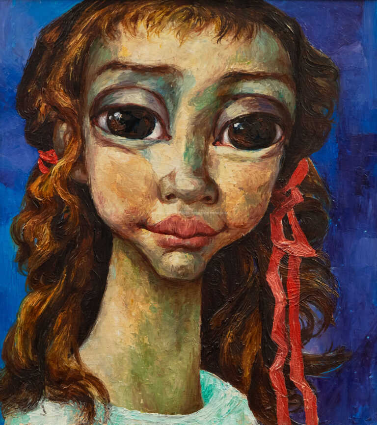  / Děvče s růžovou stuhou ve vlasech / Míla Doleželová