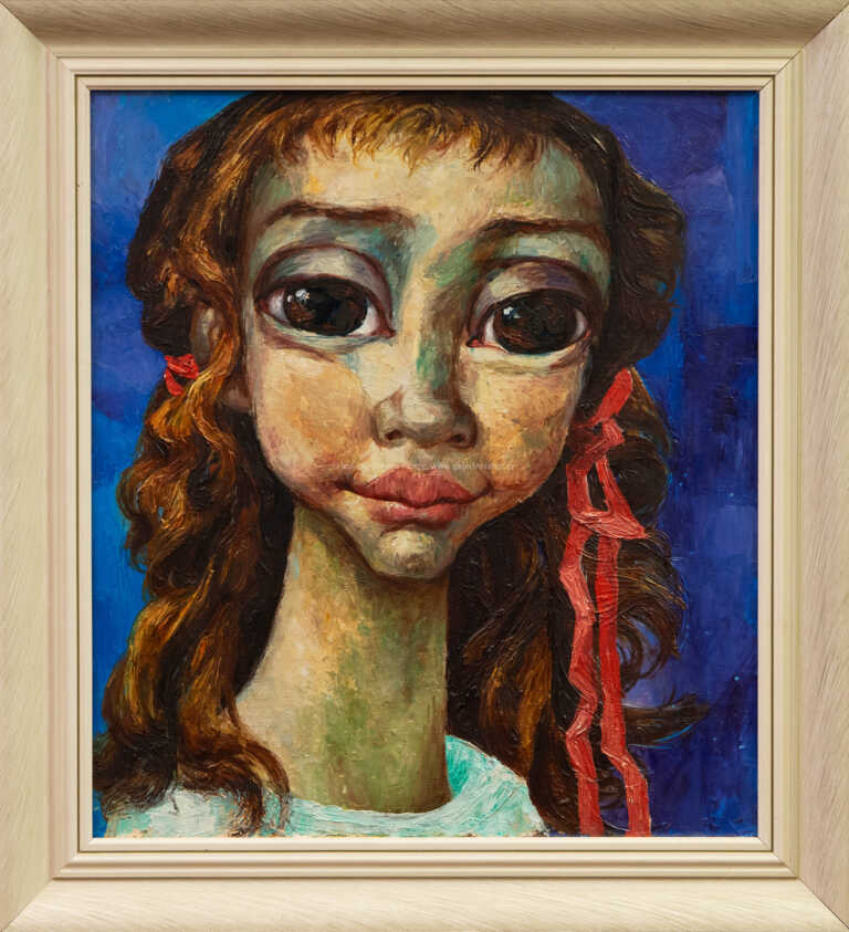 Míla Doleželová - Děvče s růžovou stuhou ve vlasech