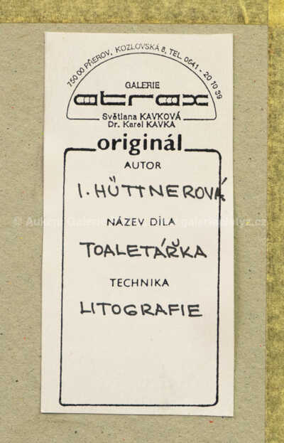  / Toaletářka / Iva Hüttnerová