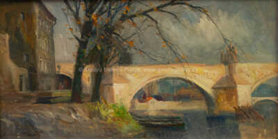  / Podzim pod Karlovým mostem / Karel Hodr