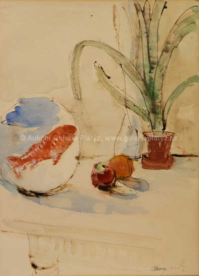  / Zátiší s akváriem / Jan Slavíček