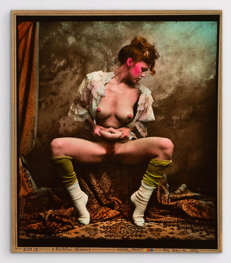 Jan Saudek - Bashful Woman