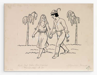 Josef Lada - Student a Rusalka