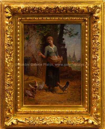 Charles Labarre - Dívka se slepicemi