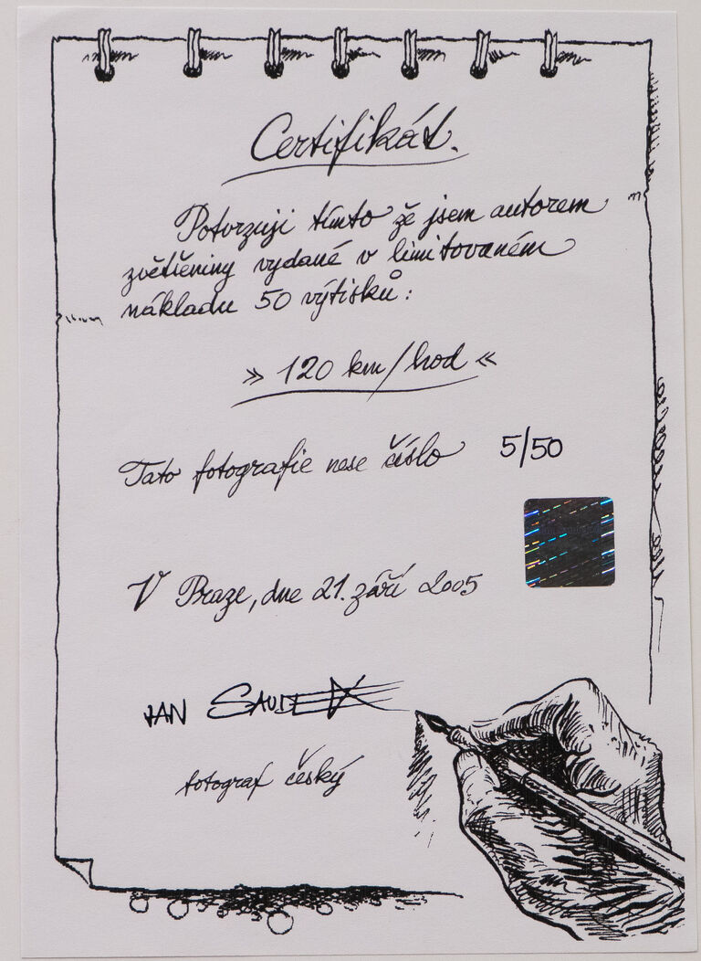  / Kniha Saudek - limitované vydání monografie s fotografií 120 km/h / Jan Saudek