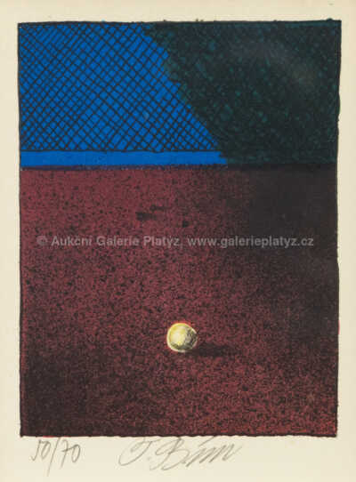  / Na tenisu - konvolut 11 ks litografií / Tomáš Bím