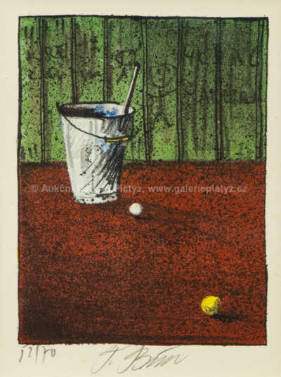  / Na tenisu - konvolut 11 ks litografií / Tomáš Bím
