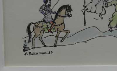  / Středověký výjev / Albert Schamoni