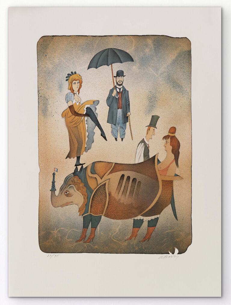 Adolf Born - Přistání Toulouse Lautreca v Moulin Rouge