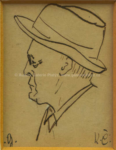  / Portréty přátel - konvolut pěti kusů / Karel Čapek