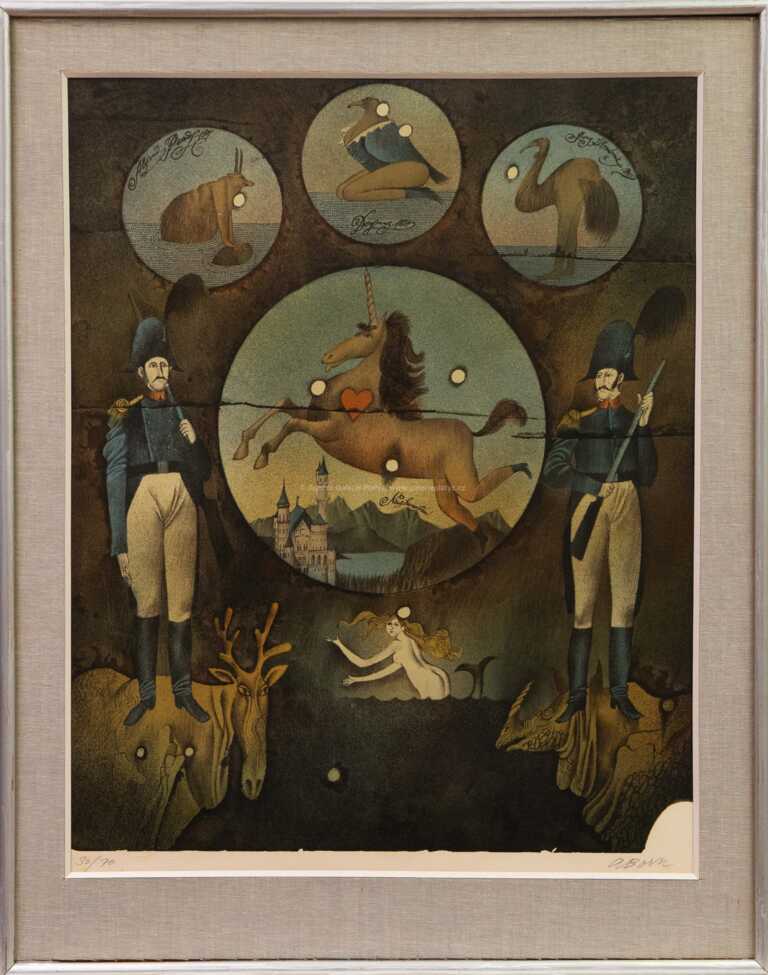 Adolf Born - Vojáci a kůň