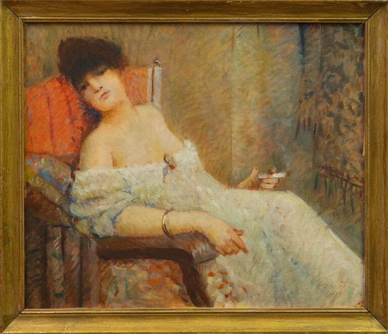   Autor neurčen - Žena v křesle