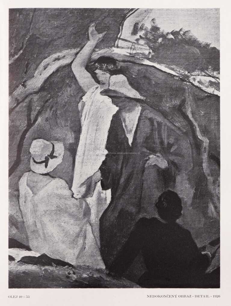  / Pod stromy - nedokončený obraz / Jakub Obrovský