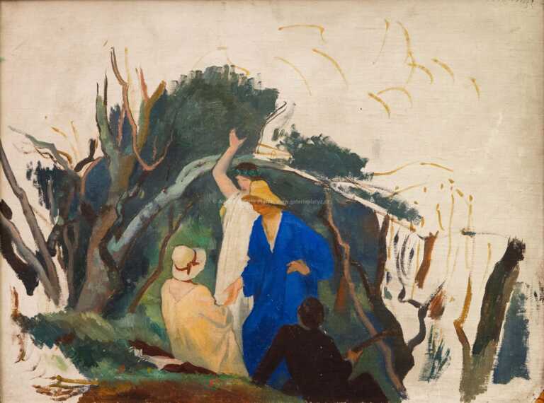  / Pod stromy - nedokončený obraz / Jakub Obrovský