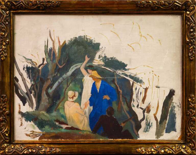 Jakub Obrovský - Pod stromy - nedokončený obraz