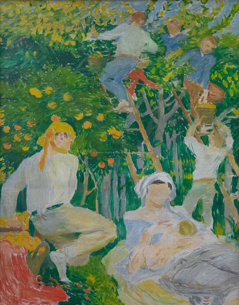  / Česání pomerančů na Sicílii - skica / Jakub Obrovský