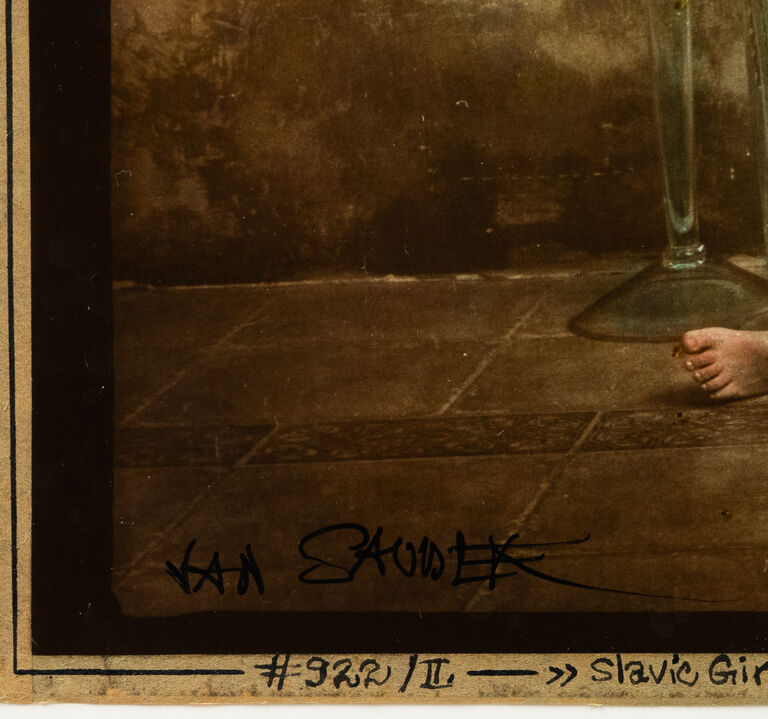  / Slavic girl with her Father and crystal Flowers / Jan Saudek