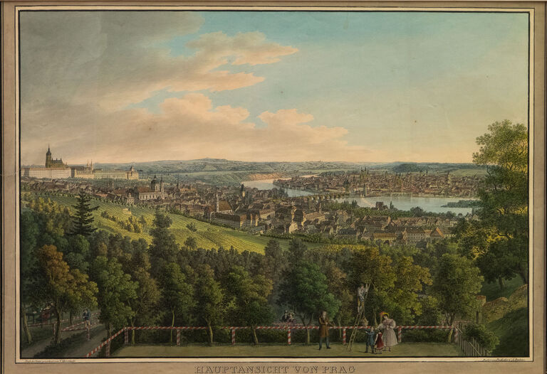  / Panorama Prahy z Nebozízku / Vincenc Morstadt