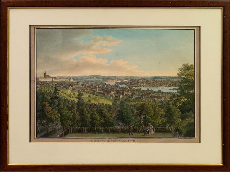 Vincenc Morstadt - Panorama Prahy z Nebozízku