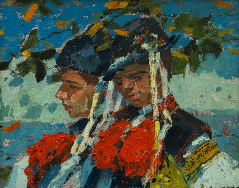  / Jinoši s čepci / Joža Uprka