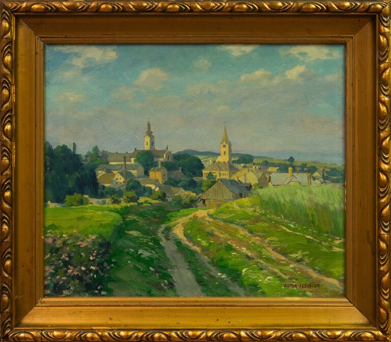 František Daněk - Sedláček - Pohled na město