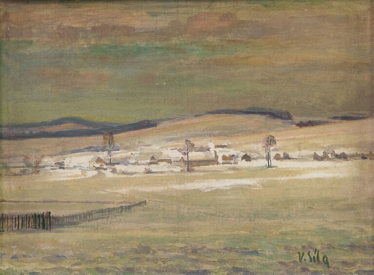  / Vesnička v zimě / Josef Václav Síla