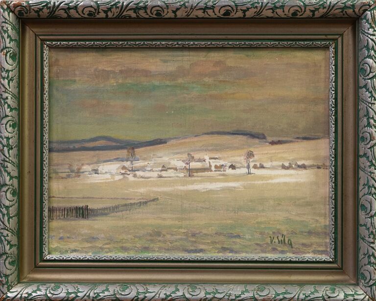 Josef Václav Síla - Vesnička v zimě