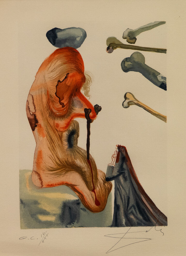  / Božská komedie - zpěv 18 - Podvodníci / Salvador Dalí