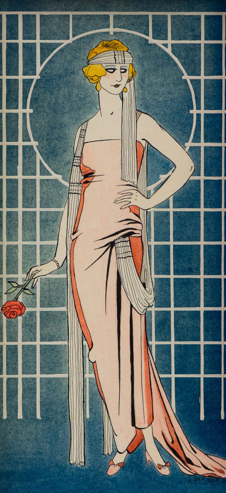  / Dáma s růží / George Barbier