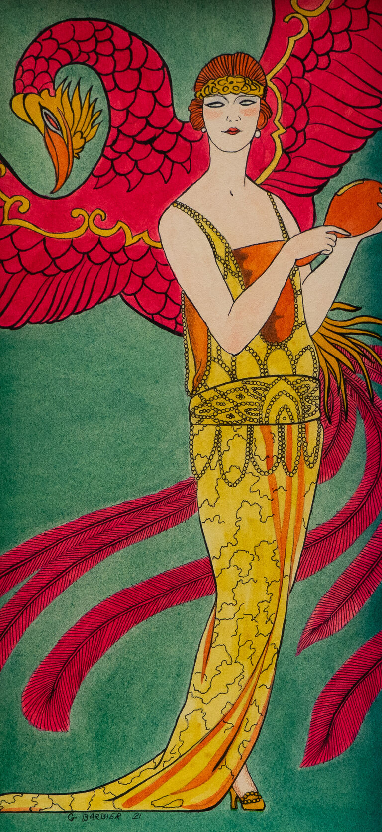  / Dáma se zrcátkem / George Barbier