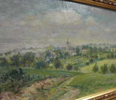  / Pohled na vesnici s kostelíkem / František Kaván