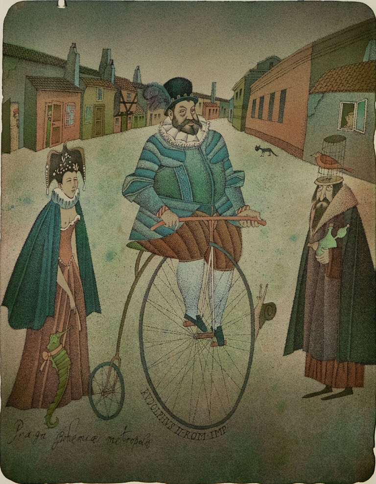  / Projížďka císaře Rudolfa Zlatou uličkou / Adolf Born