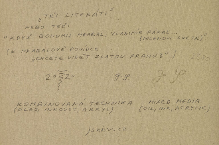  / Tři literáti / J.S. Jaroslav Šolc