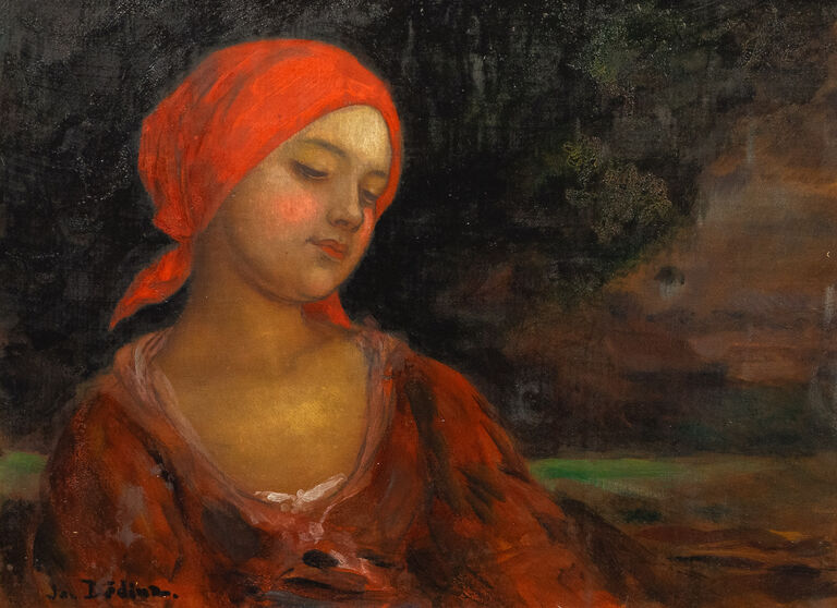  / Dívka v červeném šátku / Jan  Dědina