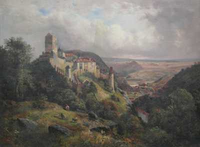  / Pohled na Karlštejn / Hugo Ullik
