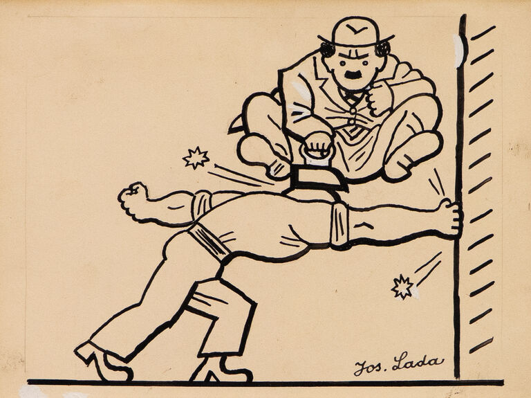 Josef Lada - Chaplin a boxer
