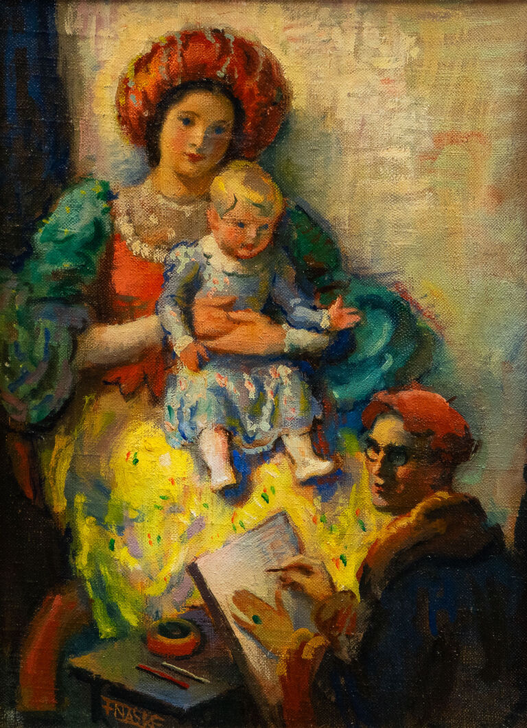 / V ateliéru (autoportrét) / František Xaver Naske