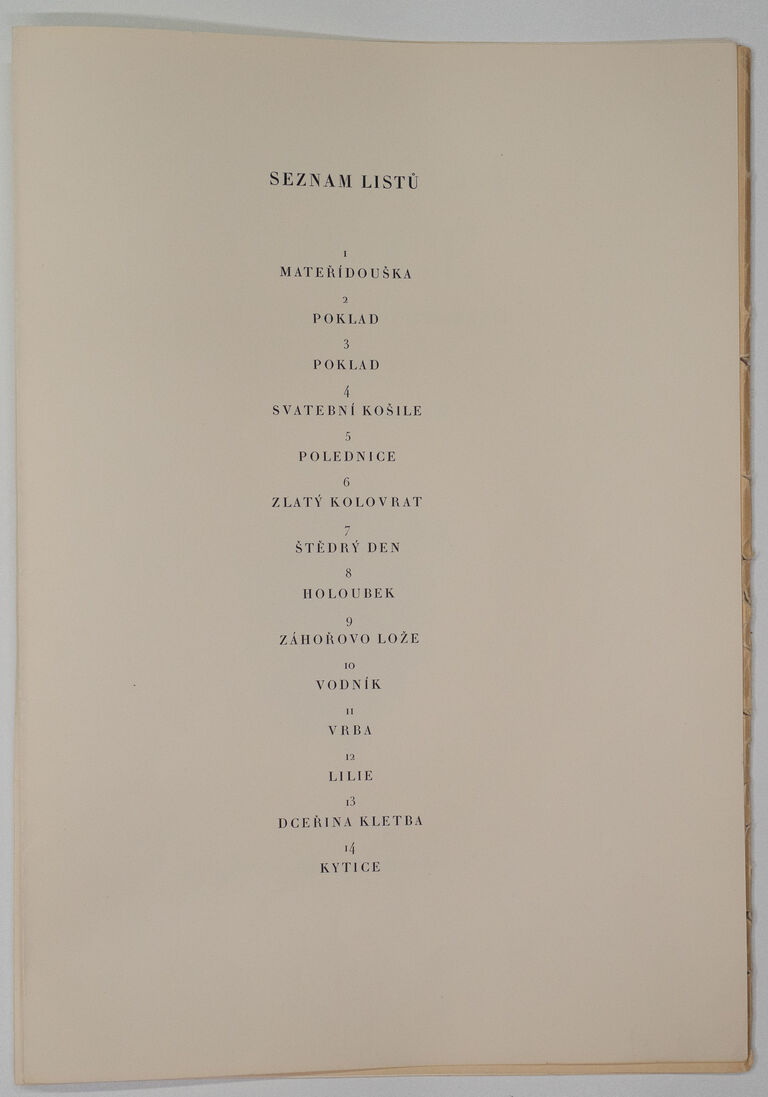  / Kytice, soubor litografií na náměty Erbenových balad / Ludmila Jiřincová