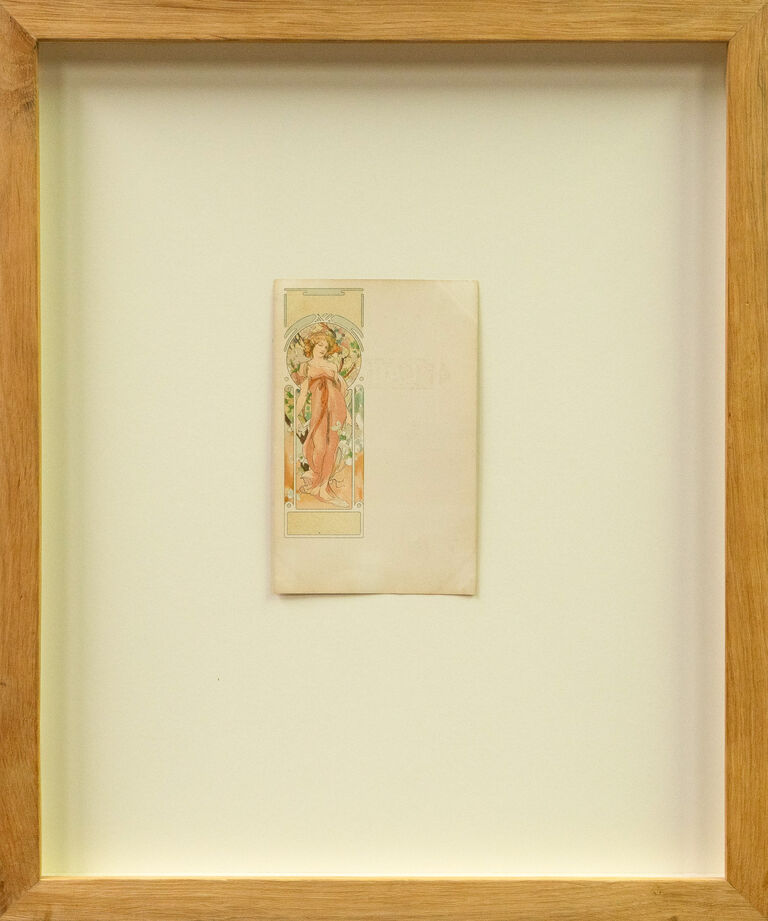  / Podzim - původní litografická pohlednice / Alfons Mucha