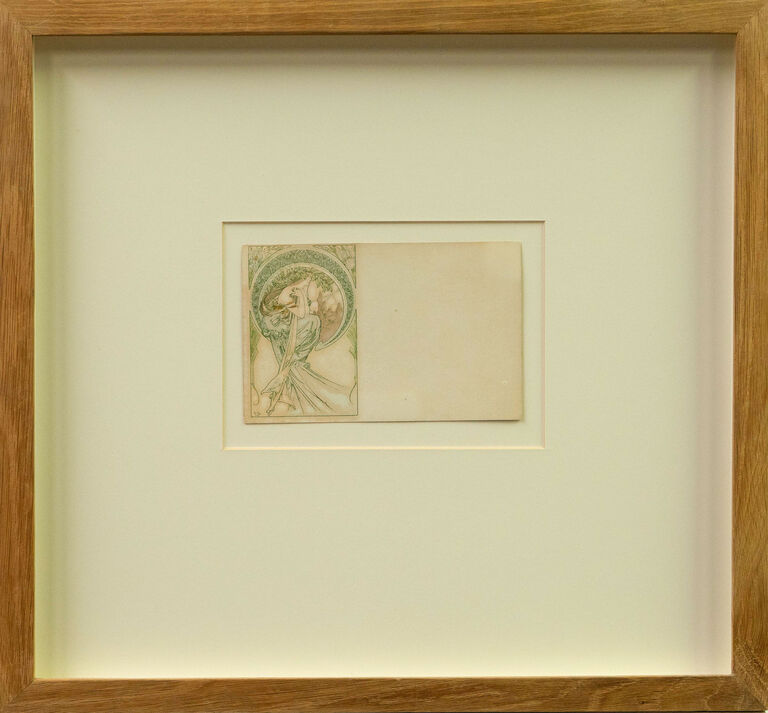  / Poesie - původní litografická pohlednice / Alfons Mucha