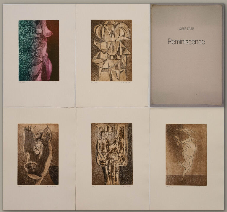 Josef  Istler - Reminiscence - grafické listy s verši Zdeňka Lorence