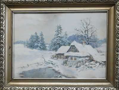 Gustav Porš - Zasněžené chaloupky