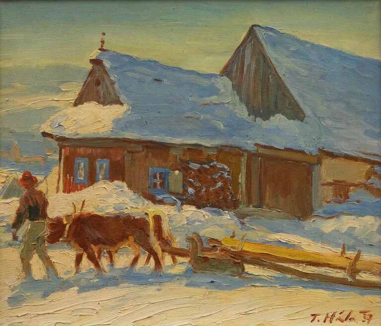  / Před chalupou / Ján Hála