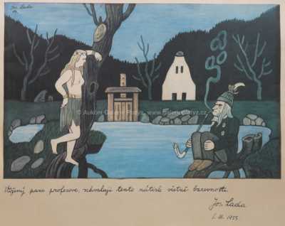  / Rozhovor Rusalky s vodníkem / Josef Lada