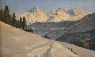  / Hory při západu slunce / Rudolf Franz Ullmann