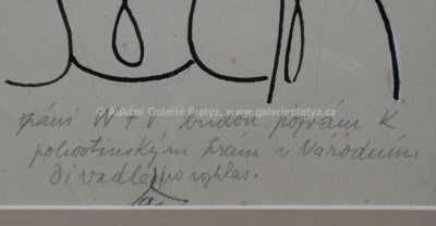  / Karikatura Voskovec & Werich / Antonín Pelc