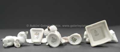  / Konvolut pěti kusů porcelánových zvířátek / 